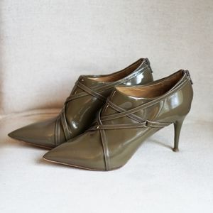 Chloé Olive Green Gloss Leather High Heel …